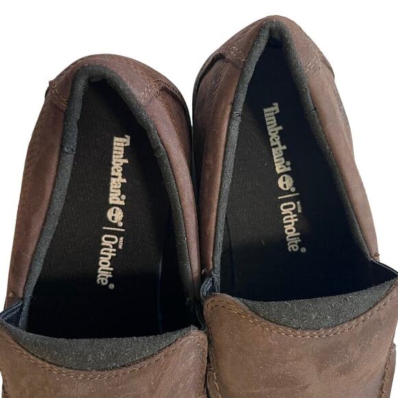 Timberland Men’s Edgemont Slip On Shoes Size 10 Brown Nubuck NEW - Picture 6 of 11